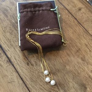 NEW Cultured Pearl 3 strand layered Necklace